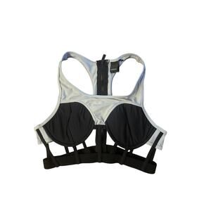 Women M Chromat Elite Sports Bra Black Gray Cage Bustier Cut Out Padded NYC